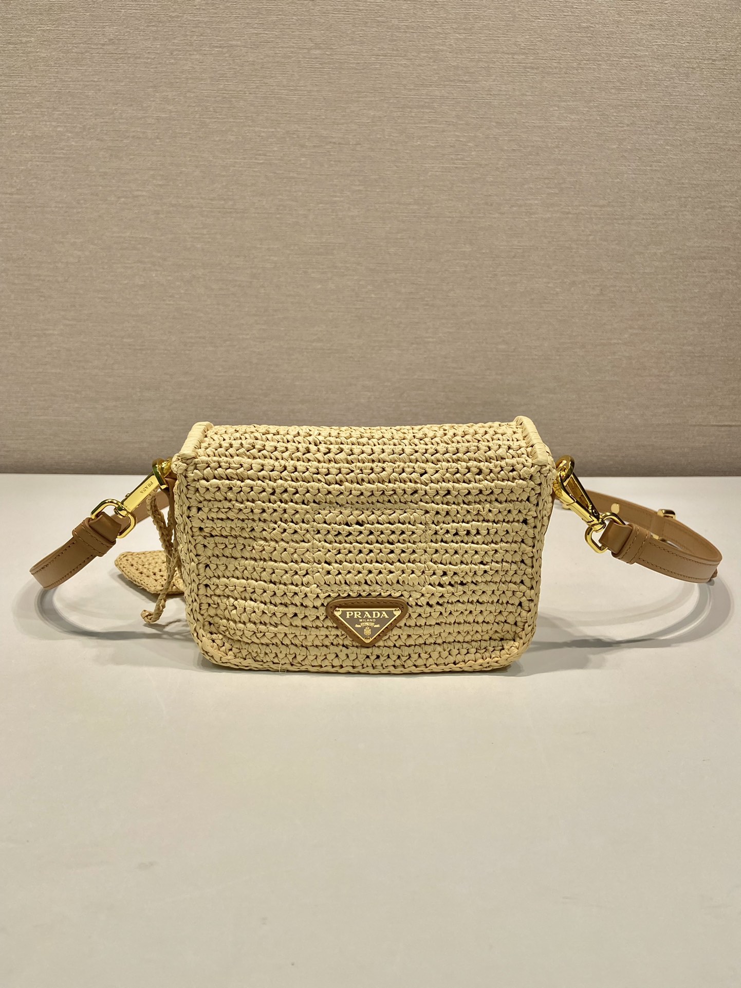 Prada Straw Crossbody Bag 1BD335