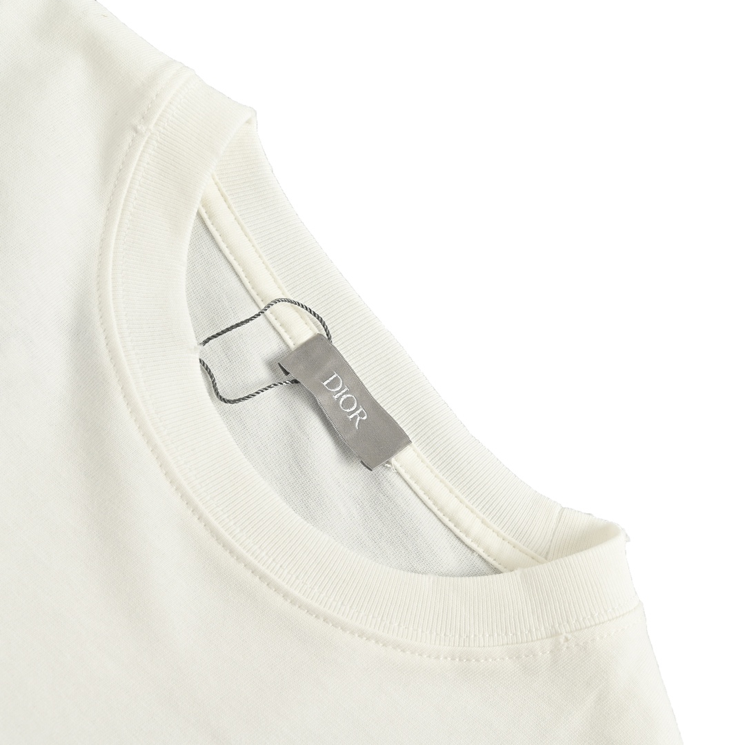 Dior 24ss pocket dinosaur embroidered short sleeve