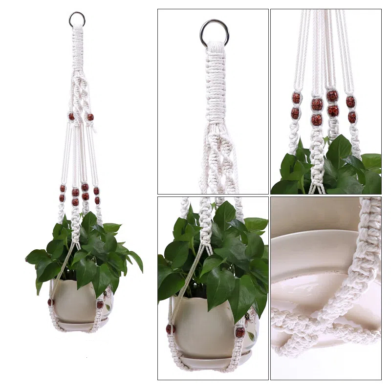 🎍🎍Bohemian style decorative cotton rope hanging basket (handmade)