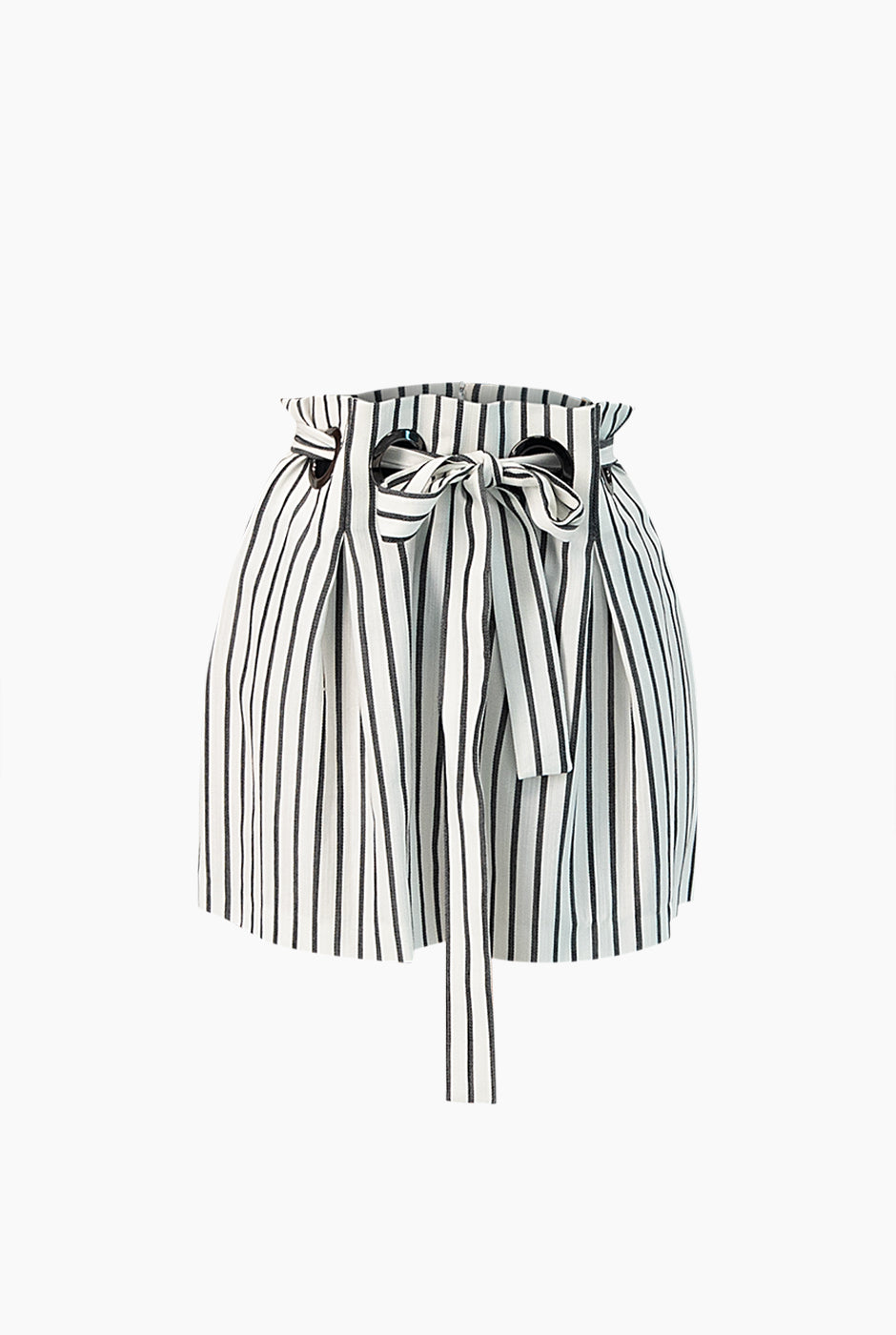 Short rayado con cinta en cintura