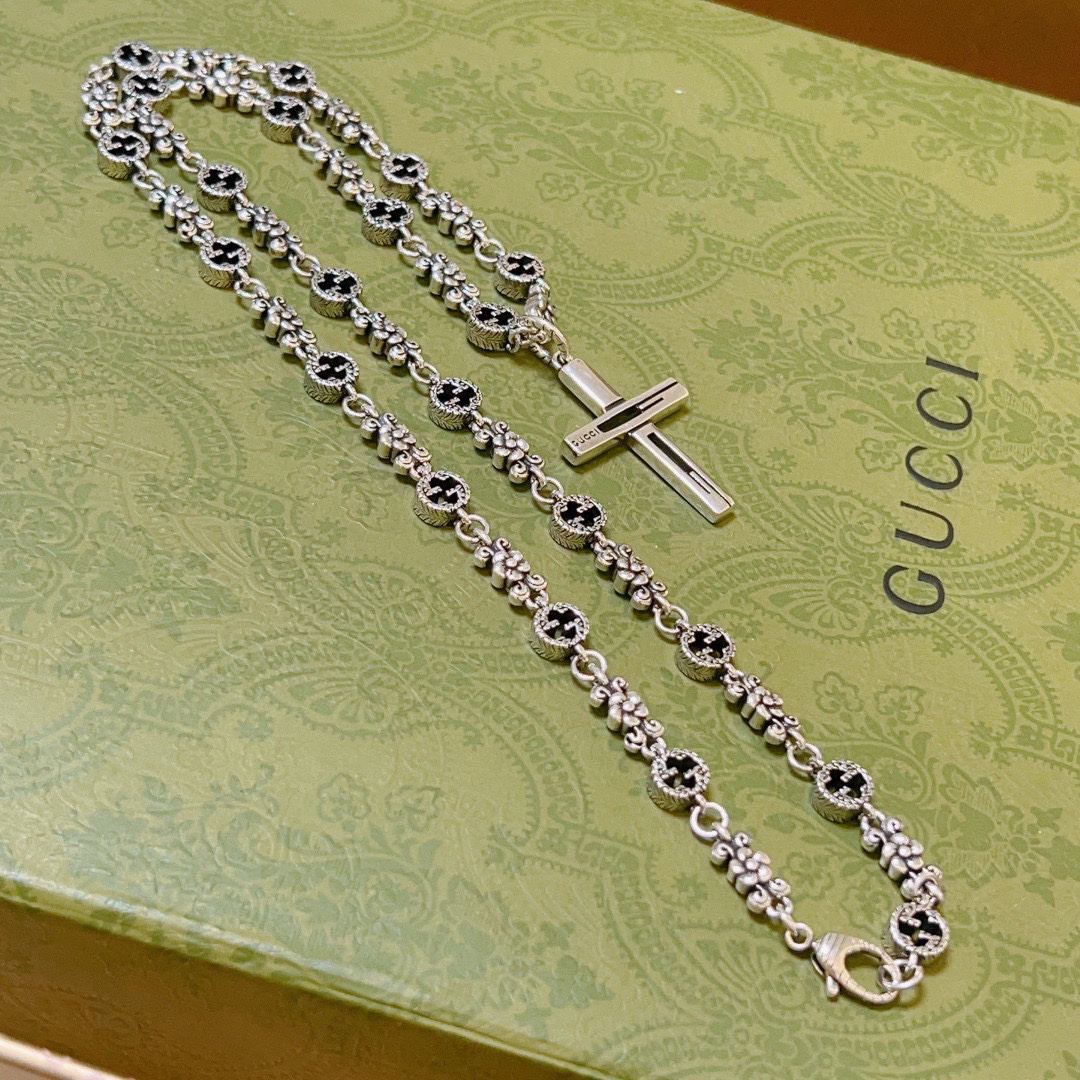 Gucci Anger Forest Series GG Cross Vintage Necklace