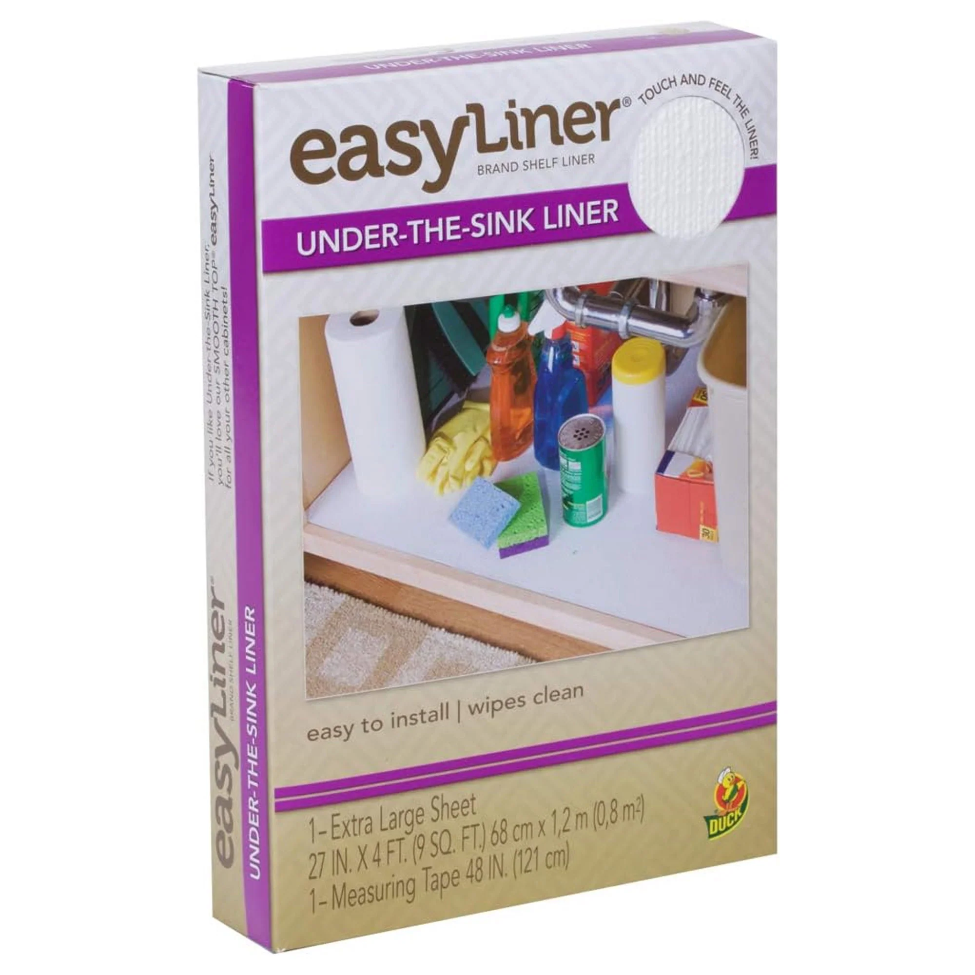 EasyLiner Under-the-Sink Shelf Liner Kit for Kitchen & Bathroom Cabinets, 27