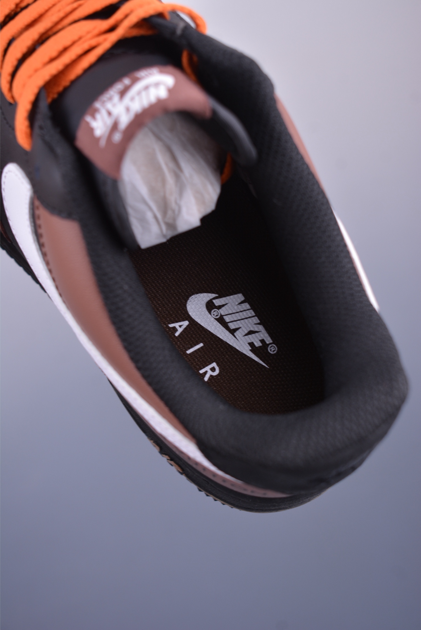LV x Nike Air Force 1 07 Low Sneakers Leather Black Coffee White 808788-624