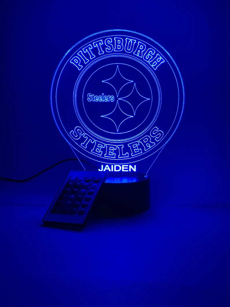 PITTSBURGH STEELERS 3D LAMP PERSONALIZED