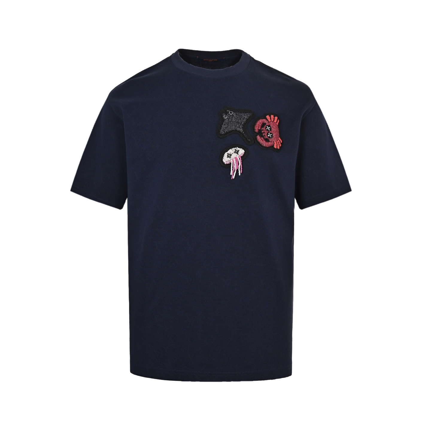 Louis Vuitton 25ss Sea King Animal Beaded Short Sleeve