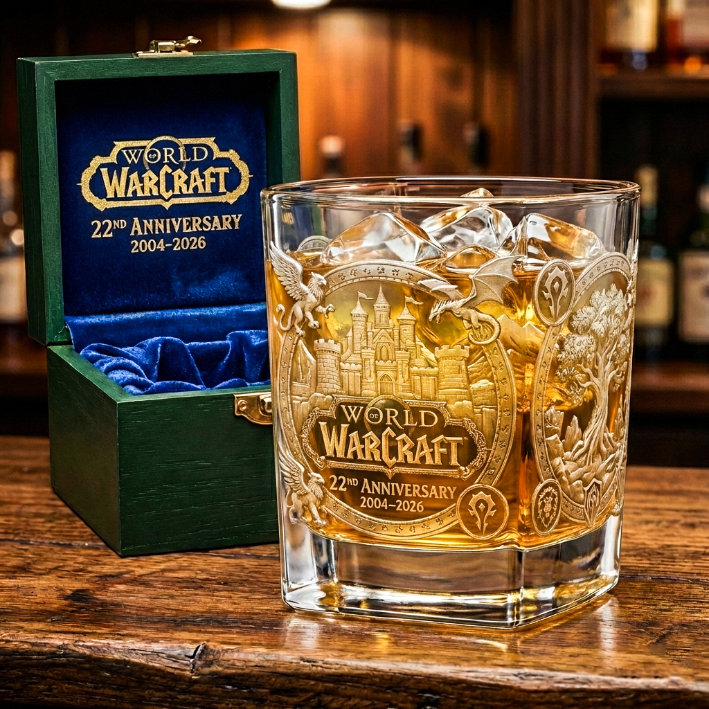 World of Warcraft 22nd Anniversary Square Shot Glass