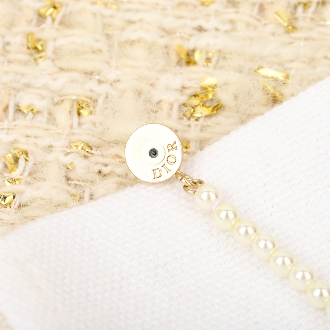 Dior Dragonfly Double Bead Earrings
