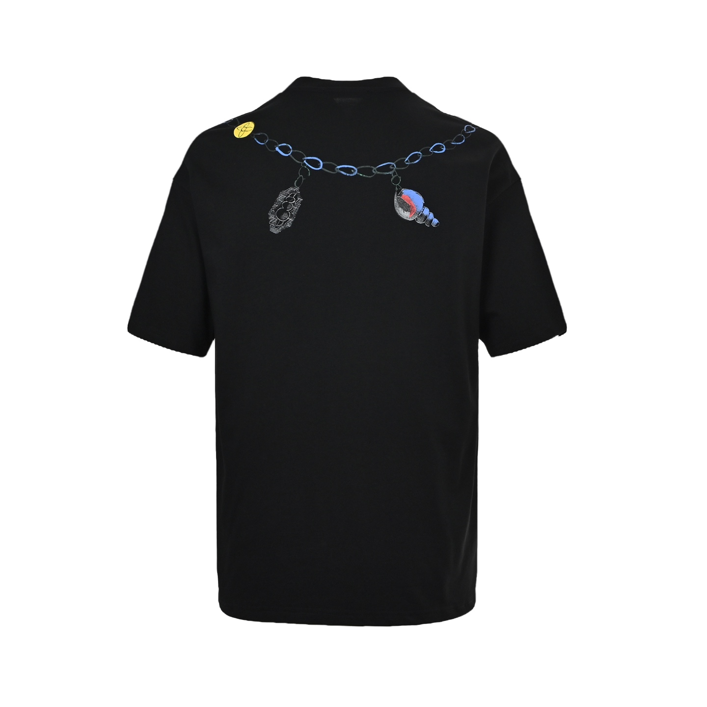 Louis Vuitton 25ss creative necklace letter logo print short sleeve