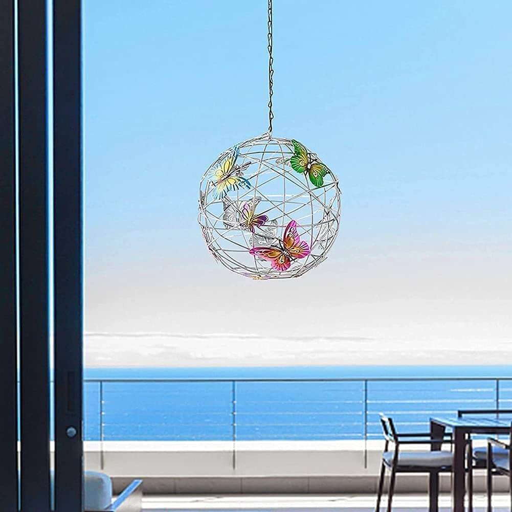 Outdoor Solar Hanging Lights Butterfly Ball