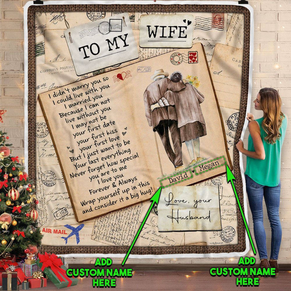 Personalized To My Wife, Never Forget How Special You Are To Me Custom Name Sofa Throw Blanket