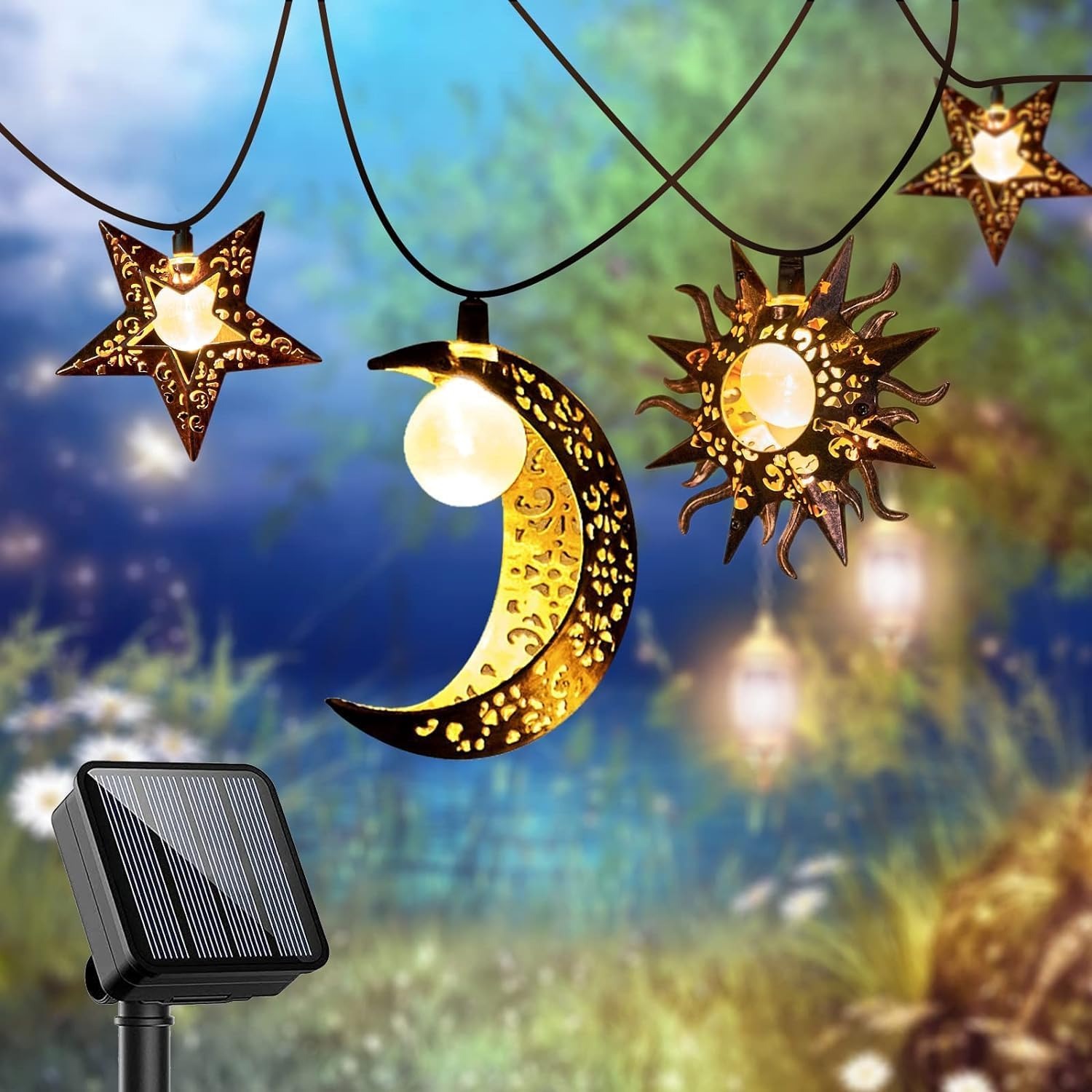 Led Solar Powered Fairy Decorative Lights for Garden Patio Yard Trees Mothers Day Gifts Wedding Party💖