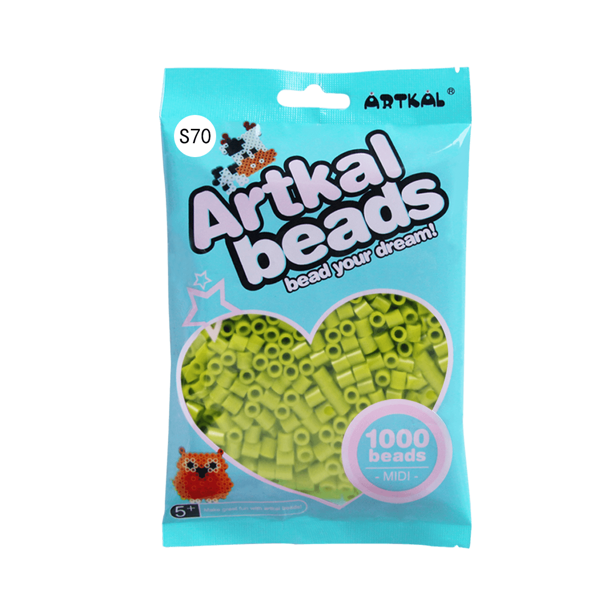 Olive-Midi 1000 beads Single Pack