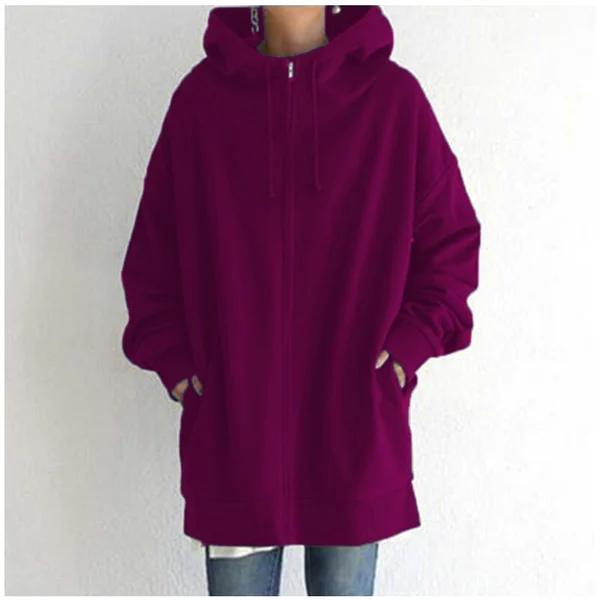 (🎁2024 New Year Hot Sale🎁)Women's Autumn/Winter Zipper Hooded Sweater