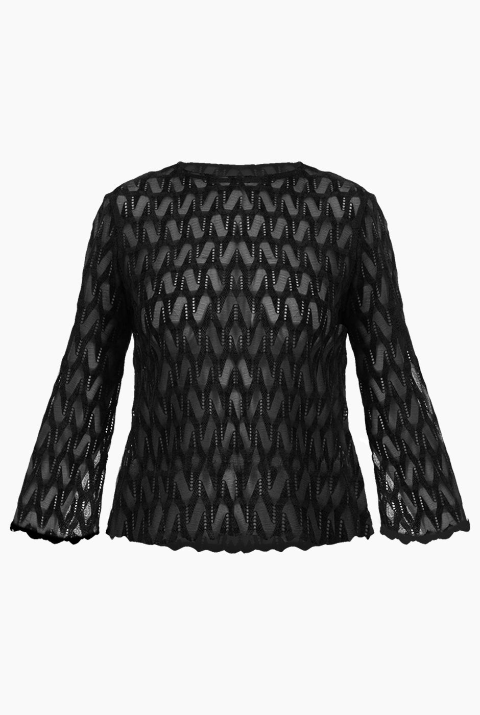 Blusa recta manga 3/4