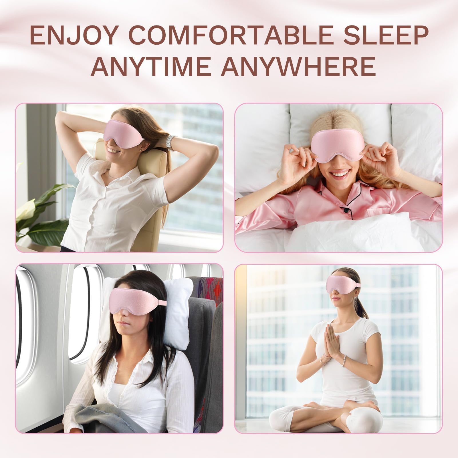 💤Sleep Mask 3D Eye Mask, 100% Block Out Light🌒