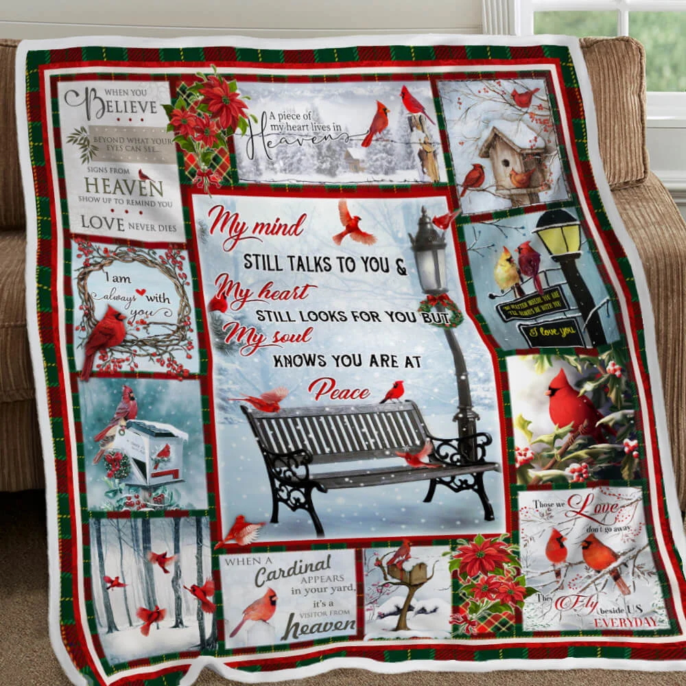 Christmas Cardinal Sofa Throw Blanket