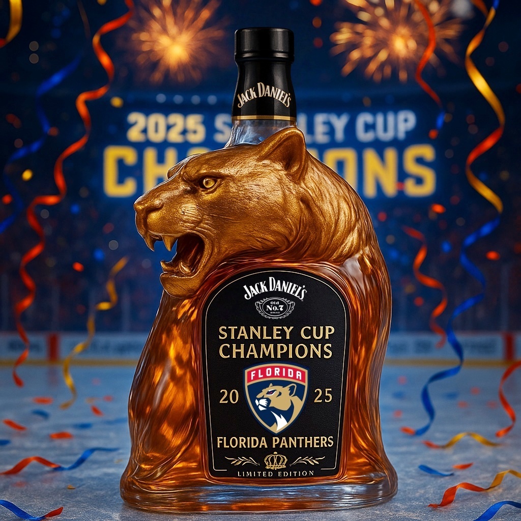 🎉Florida Panthers 2025 Championship Whiskey Bottle!
