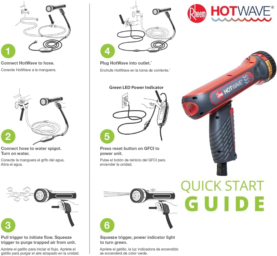Rheem HotWave Multipurpose Heated Hose Nozzle Sprayer