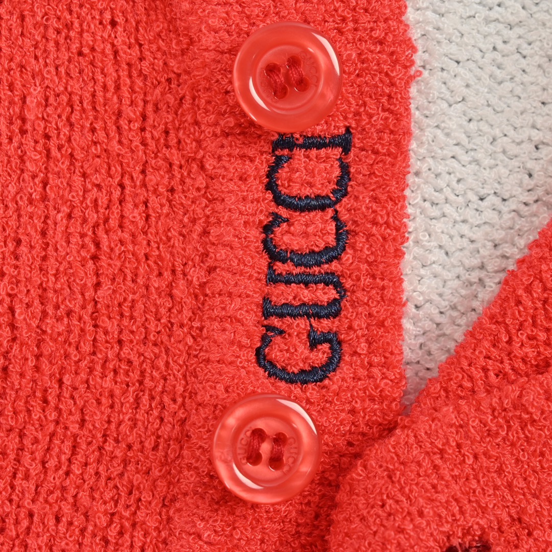 Gucci 24ss contrast stripe knitted Polo short sleeve