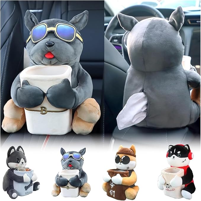 🐶🐼Cute multifunctional tissue box trash can animal dolls🔥 (Flash Sale - 50% Off)
