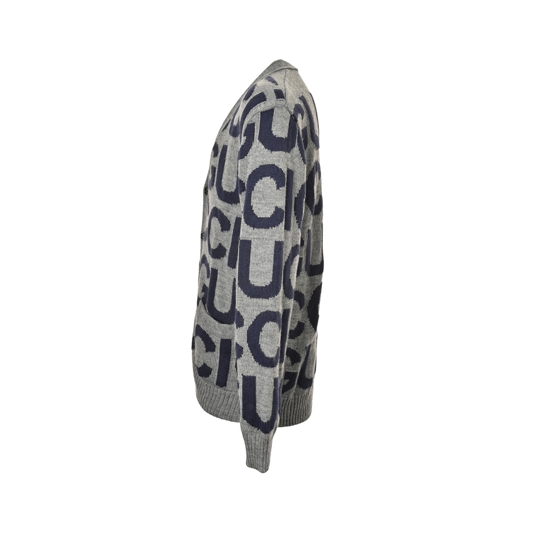 Gucci 24Fw all-over monogram intarsia cardigan
