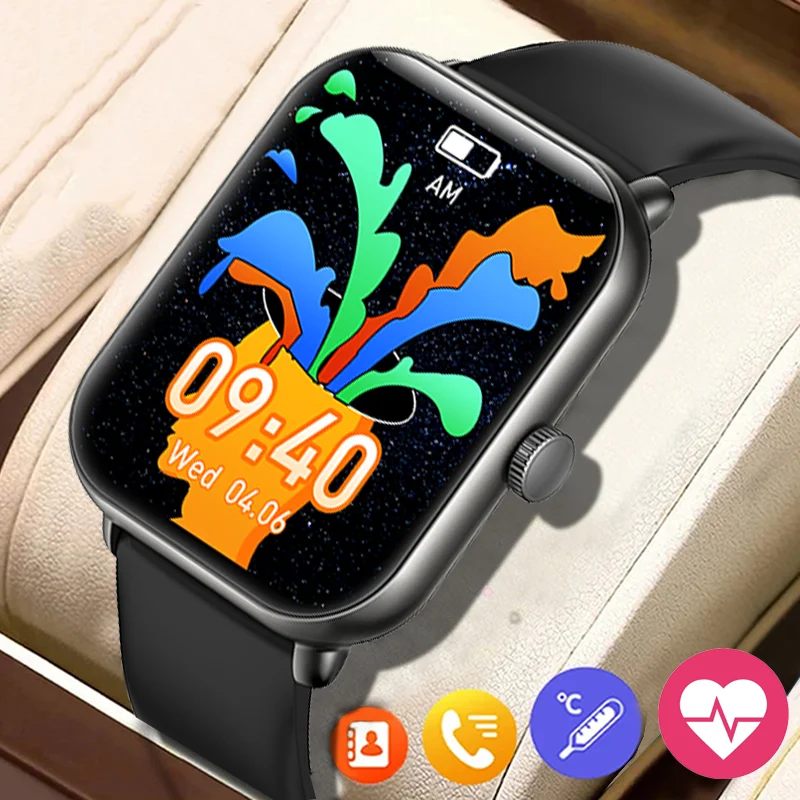 New Men's smartwatch HD Bluetooth Talk Temperature Monitor 1.96inch full screen Touch Multi-sport mode Women's Smartwatch + box
