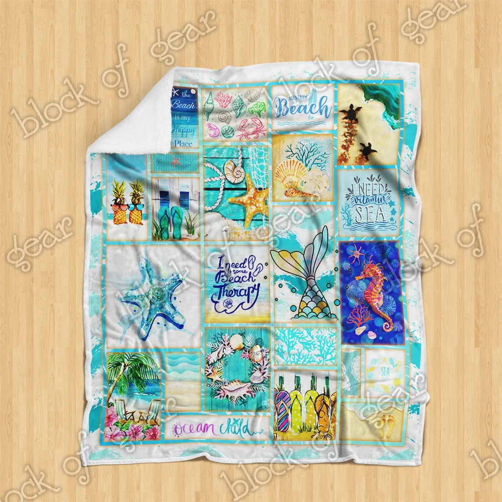 Beach Life Sofa Throw Blanket