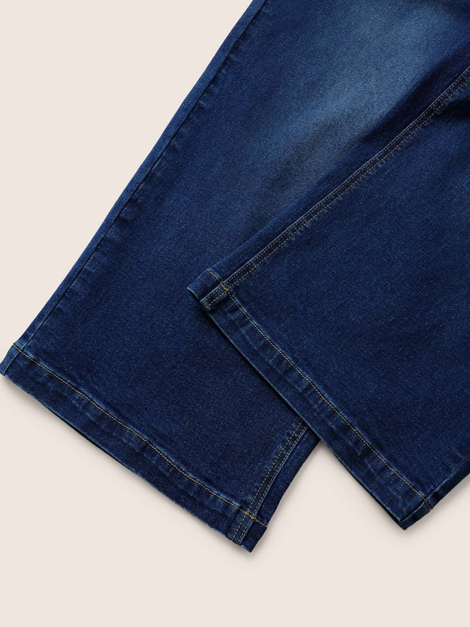 Medium Wash Wide Leg High Stretch Jeans