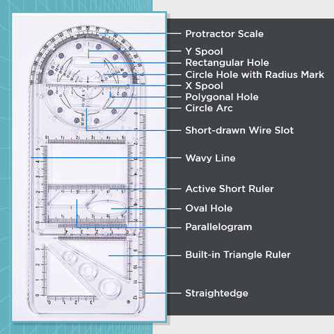 Christmas Sale🔥 Multifunctional Geometric Rulers - Buy 3 Get 2 Free NOW!