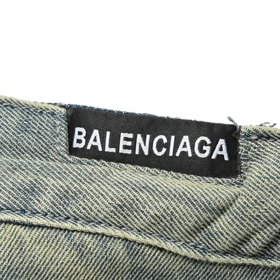 Balenciaga Knife-cut Camouflage Double Jeans