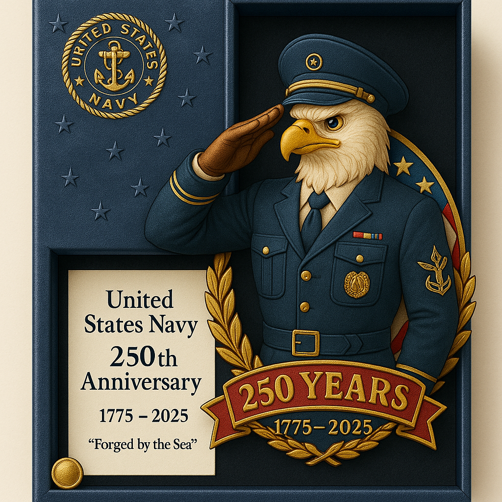 Defenders of Freedom — 250th Anniversary Military Eagle Pin