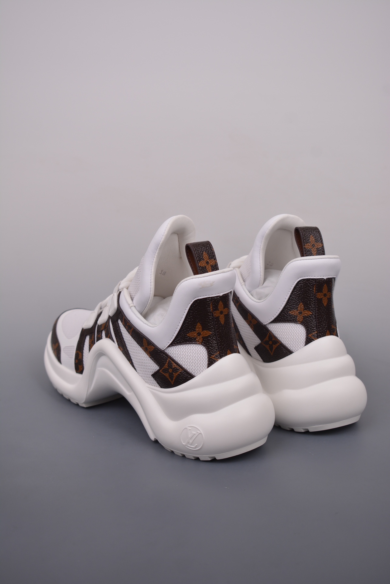 Louis Vuitton Archlight Sneakers White Brown Jacquard