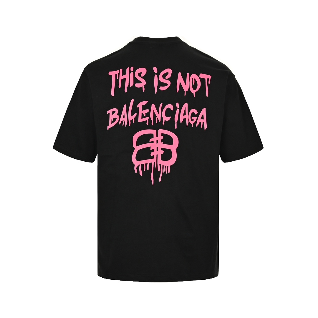 Balenciaga 24ss graffiti letter logo short sleeve