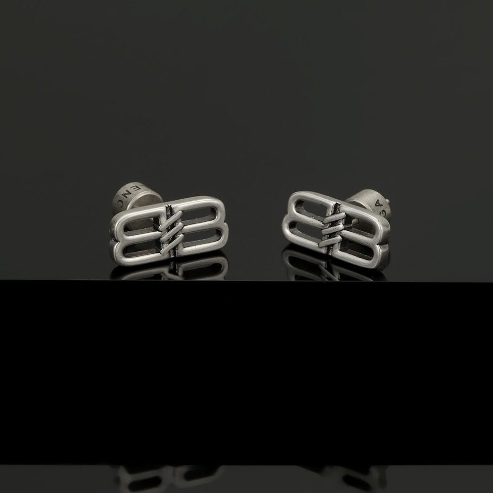 Balenciaga BB distressed earrings