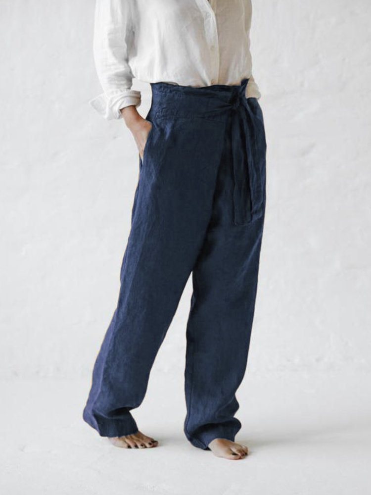 Comfy Wrap Wide Leg Pants