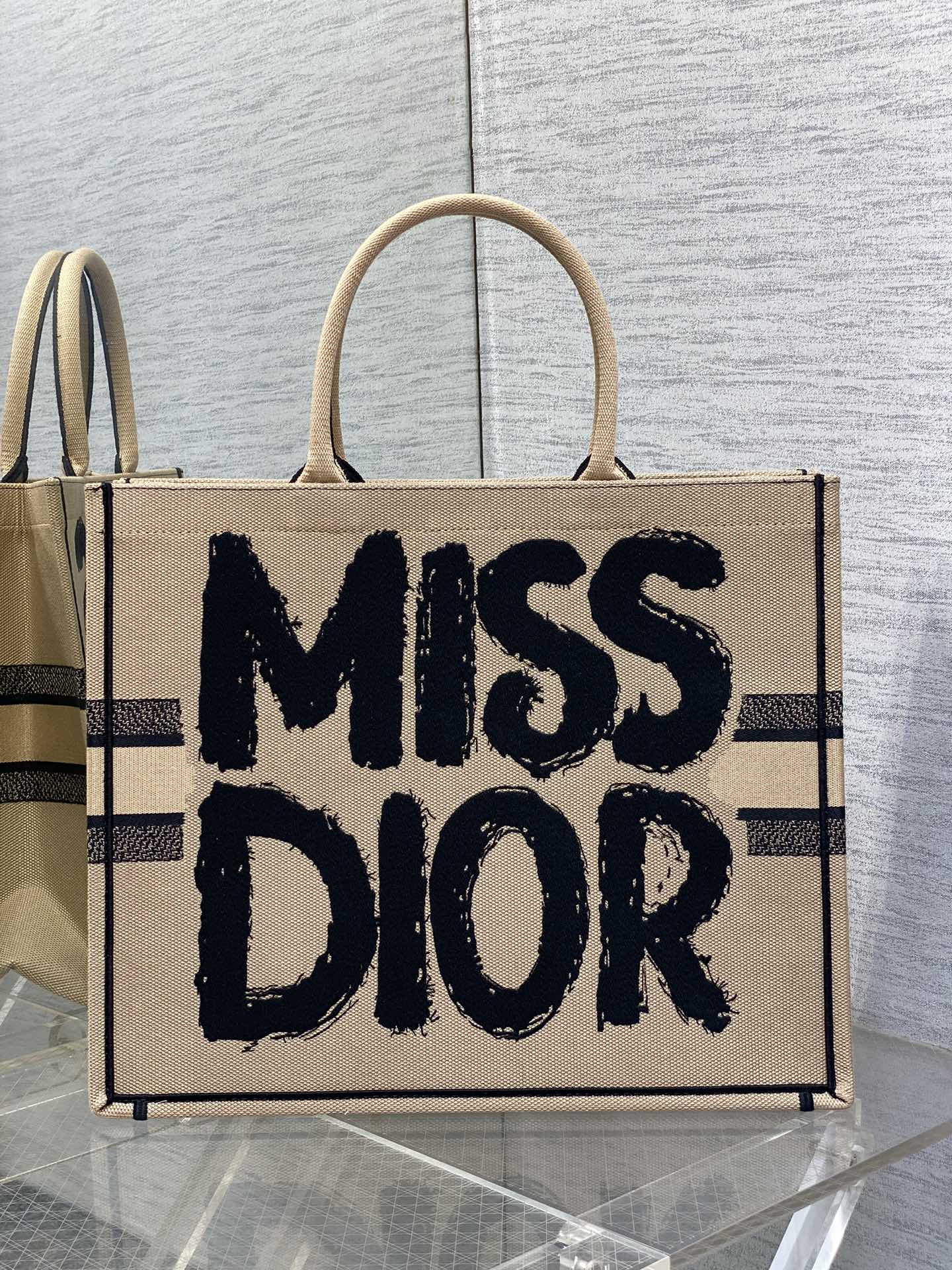 Dior Miss Embroidered Tote Shopping Bag