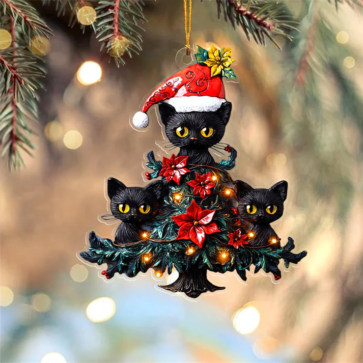Black Cat Christmas tree Christmas Ornaments