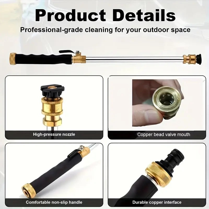 🔫 50% OFF! 💦 High-Pressure Garden Hose Nozzle – 2 Nozzles, Stainless Steel & Leak-Proof 🚗
