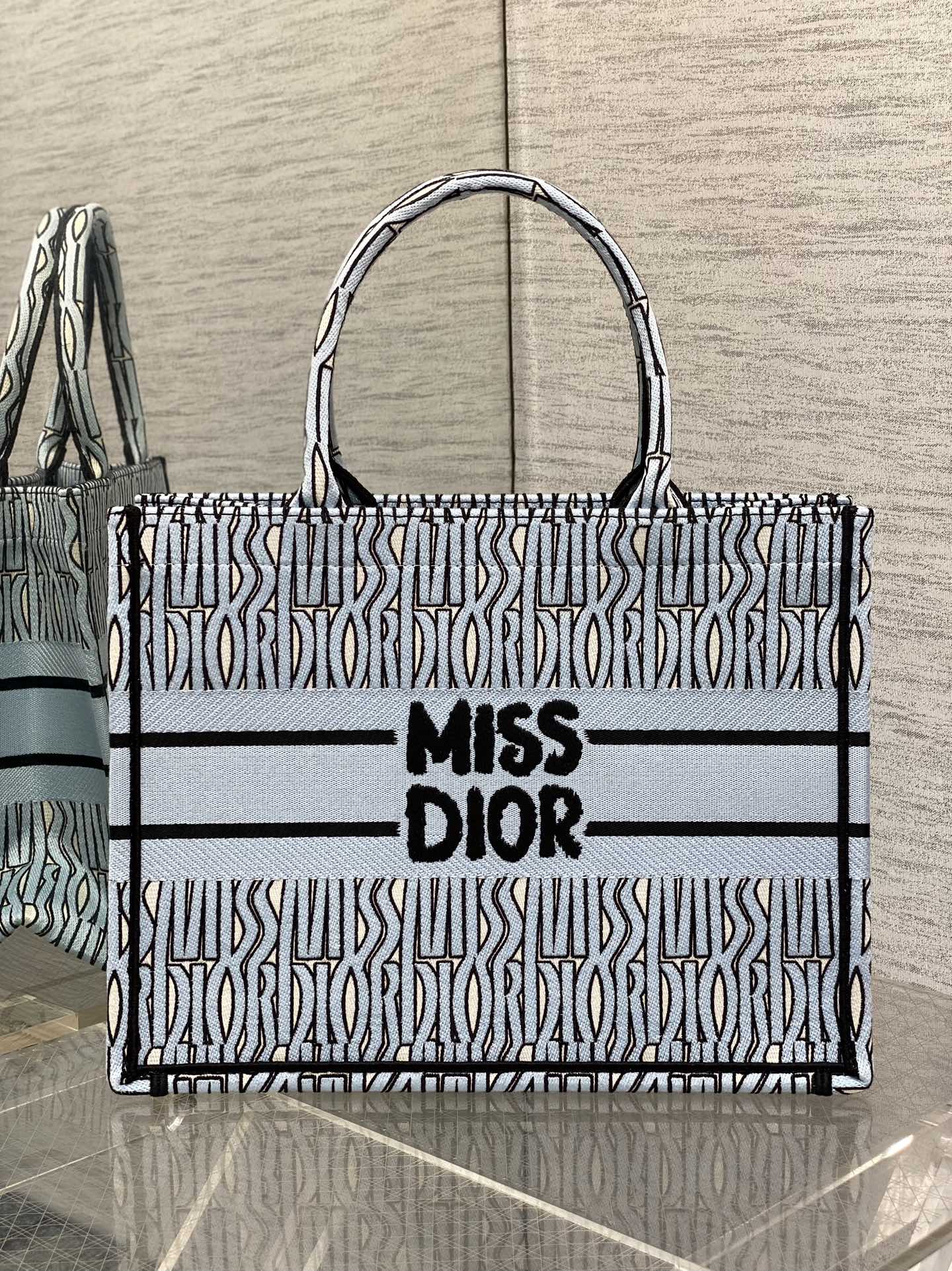 Dior Miss Embroidered Tote Shopping Bag