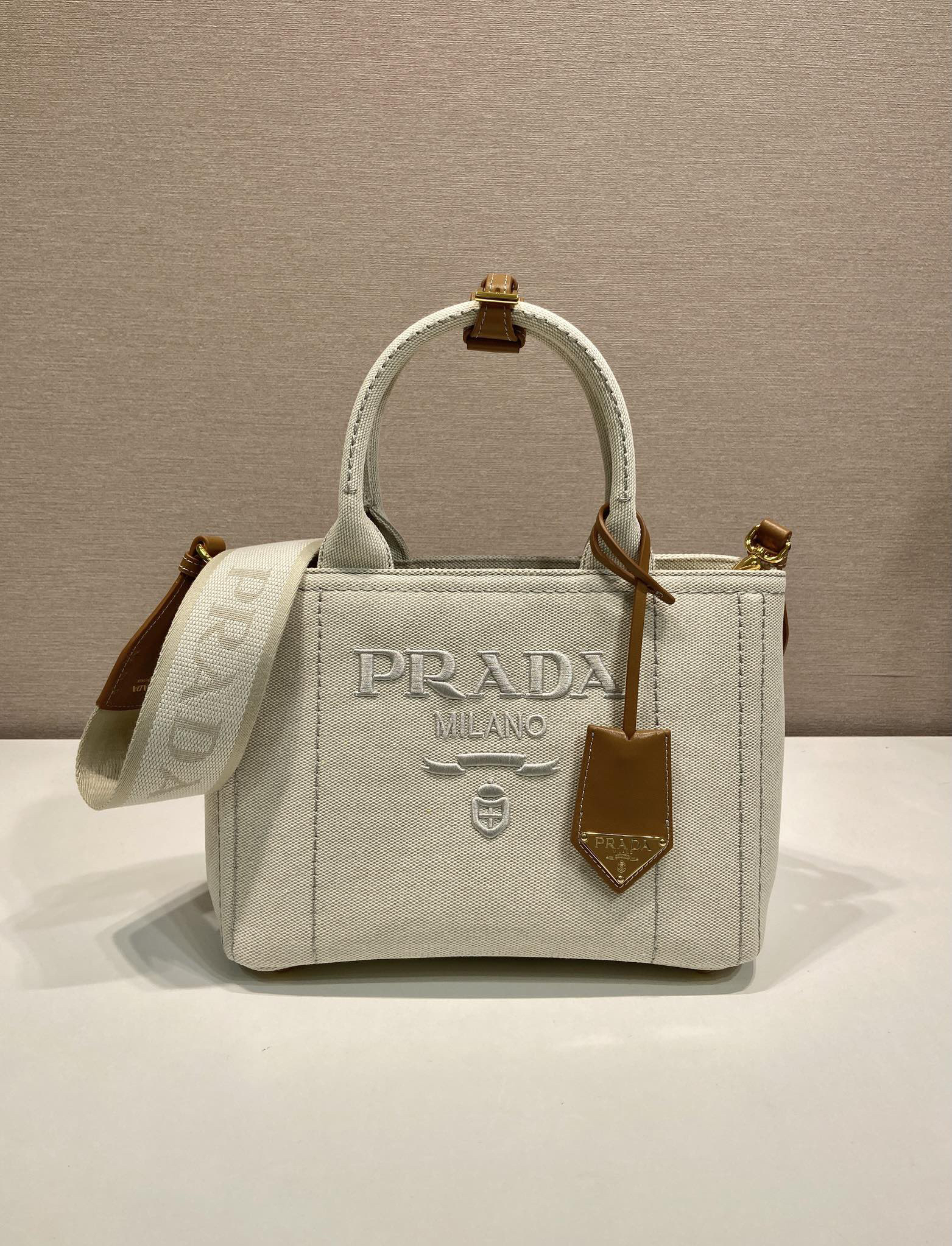Prada Canvas Tote Bag 1BG464