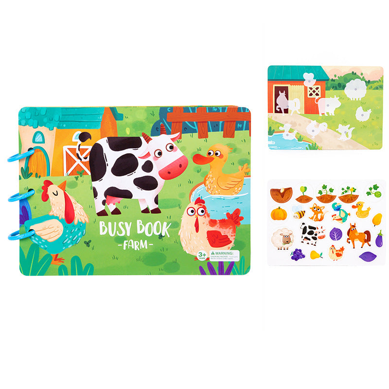 (🔥Last Day Promotion-SAVE 60% OFF)👦Children's Enlightenment Quiet Paste Book Montessori Sensory Toy Book-BUY 2 GET 10% OFF & FREE SHIPPING