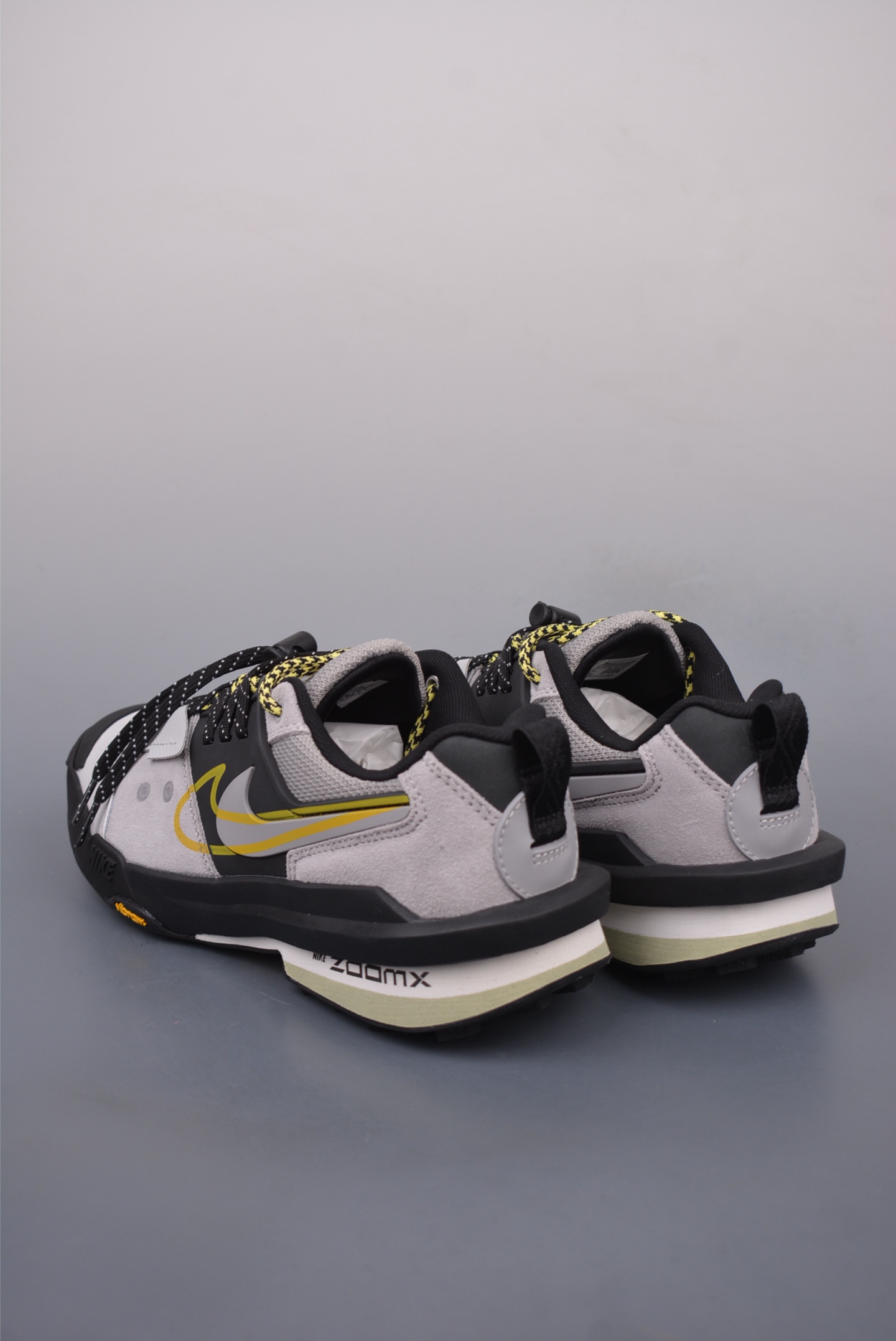 Sacai x NIKE Zegama Dome SP running shoes grey, black and yellow double hook HQ8618-003