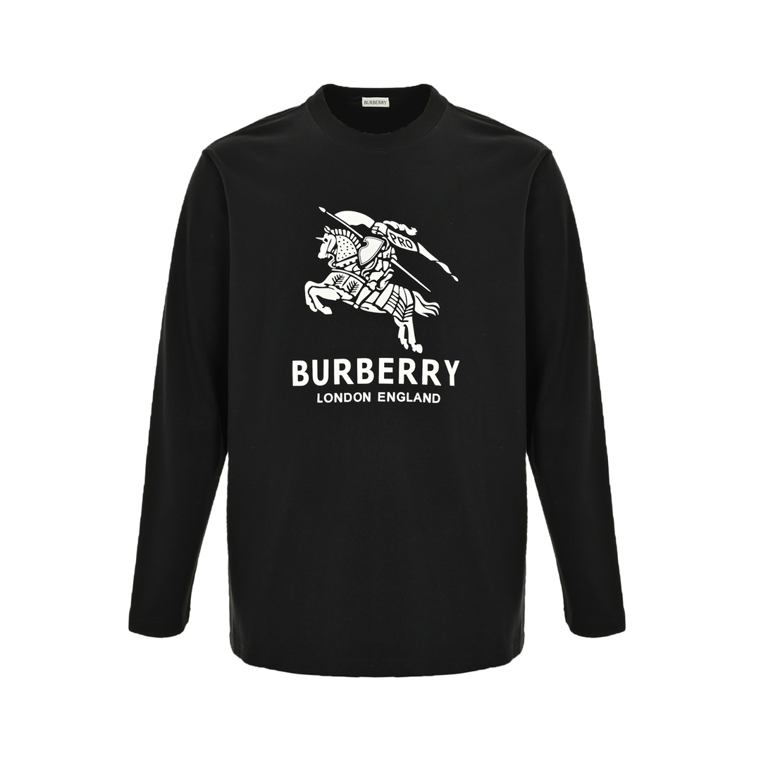 Burberry 24Fw Warhorse Logo 3D Laminated Long Sleeve T-shirt