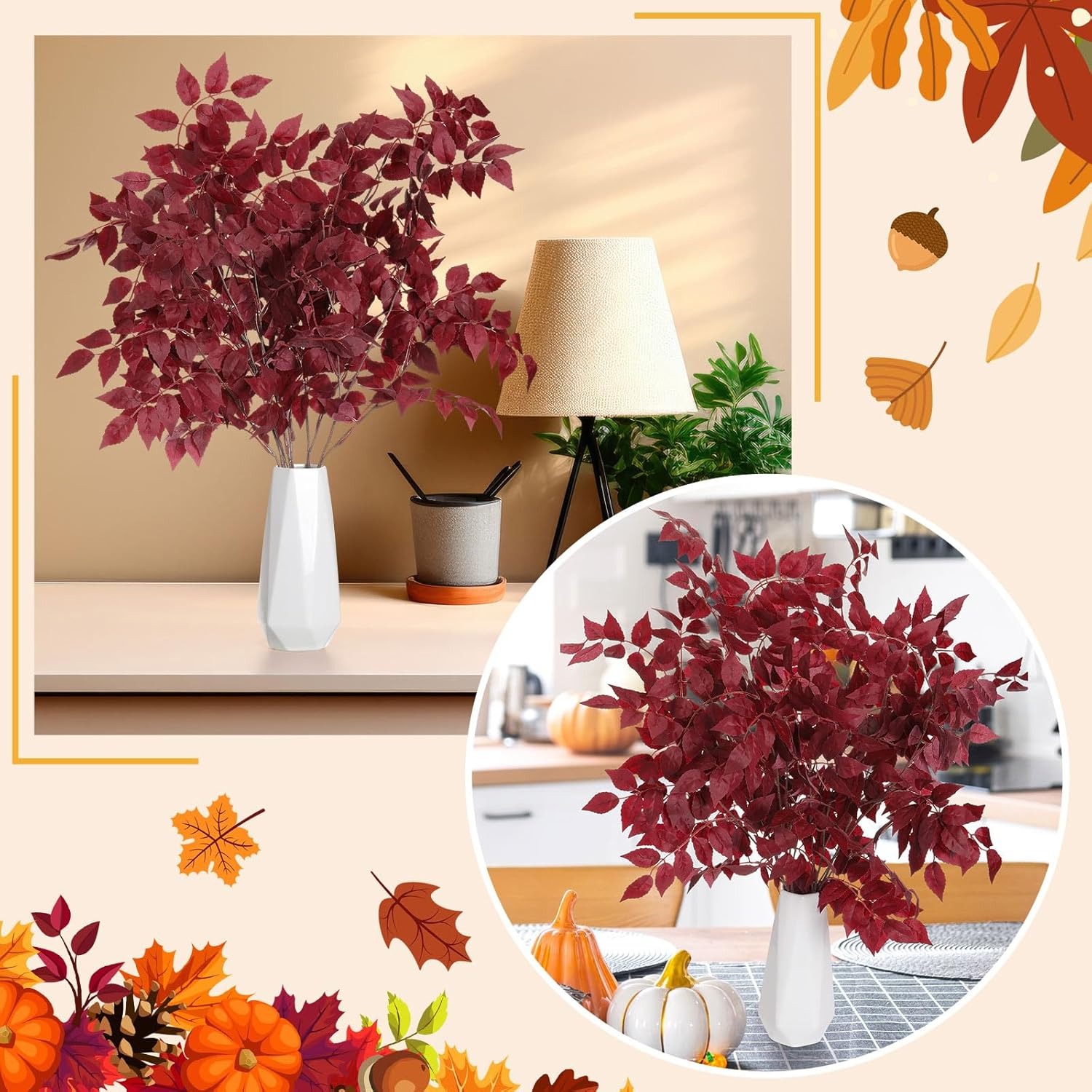 ⚡Flash Sale⚡6 Pack-39 inch Artificial Cimicifuga Plant Leaf