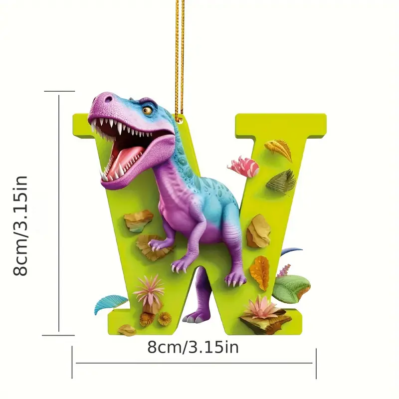 🦖🦖Christmas Dinosaur Alphabet Ornaments