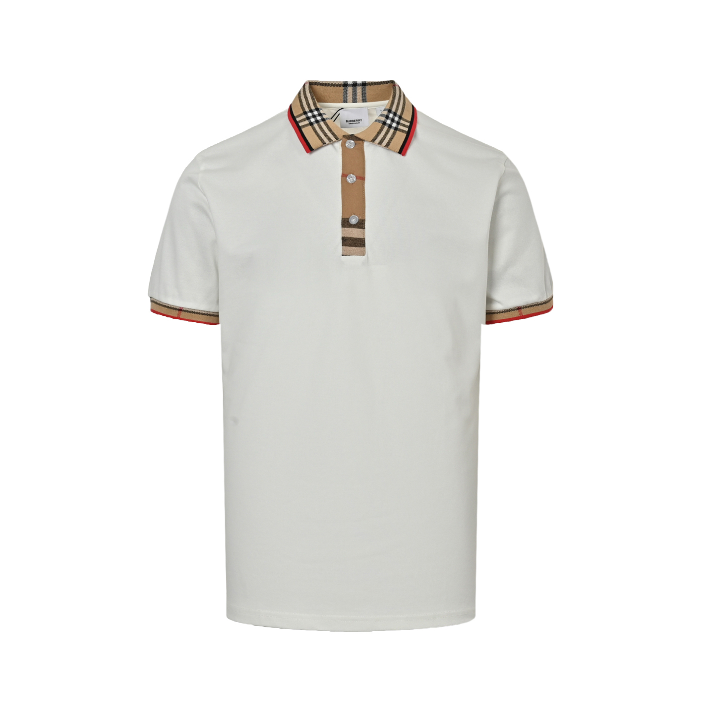 Burberry Check Collar Polo Short Sleeve