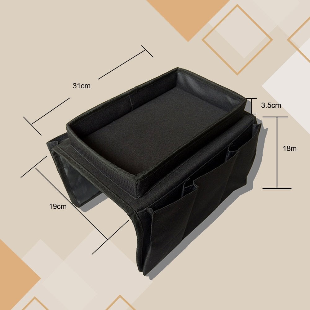 Sofa Armrest Tray With Organiser