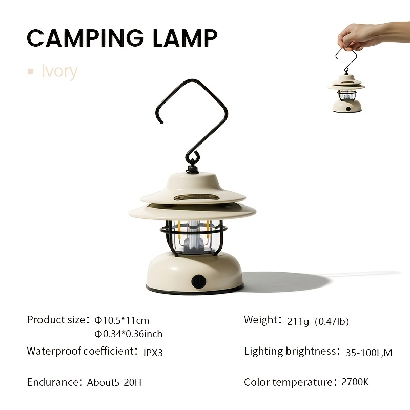 MOBI GARDEN Star Wishes Retro Camp Lights, Outdoor Lamp