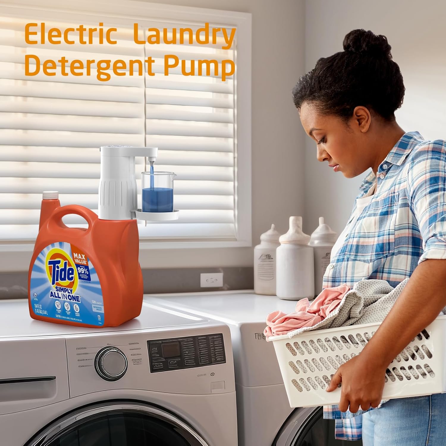 Laundry Detergent Dispenser with Graduated Cup