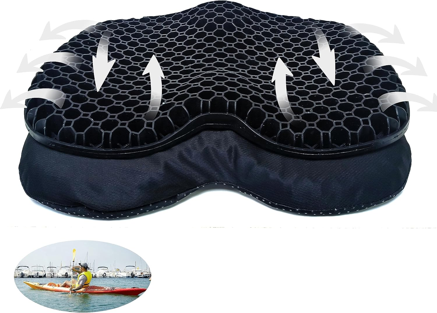 Anti Slip Kayak Seat Cushion Black